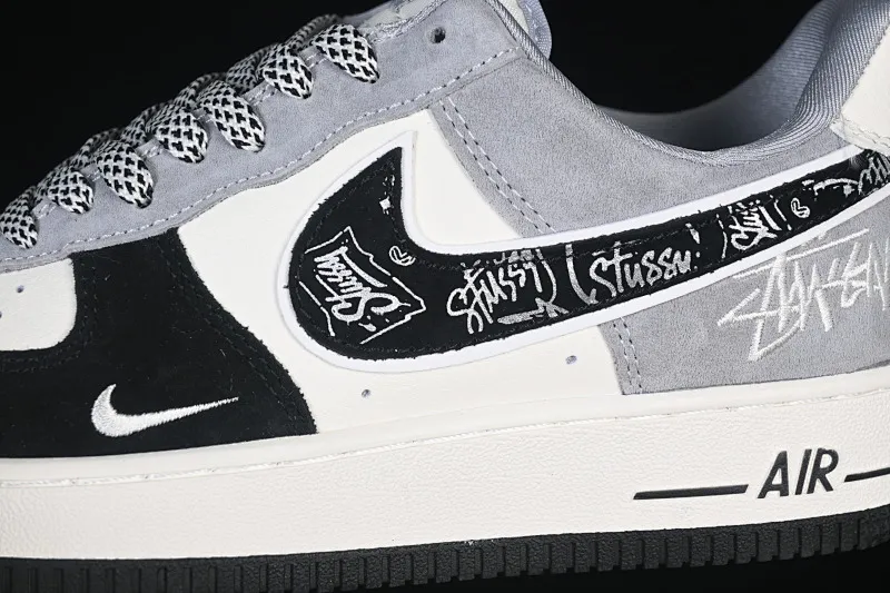 All categories Nk Air Force 1 Air Force series Nk Air Force 1 Low Air Force low-top Nike Air Force 1'07 Low Black and white gray Air Force 1 low-top casual sneakers SS1979-013